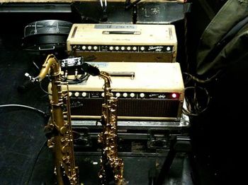 Horns next to Dick Dales gear

