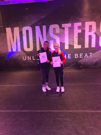Rosie and Ryan with scholarships: Monsters Dance
