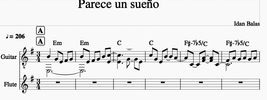 Sueño - Guitar & Flute part