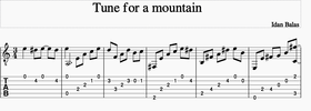 "Tune for a Mountain" Score and Tabs Version