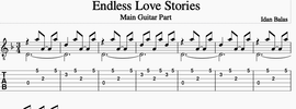 Endless Love stories main Guitar Tabs+Score