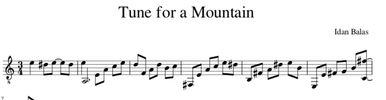 "Tune for a Mountain" Score version