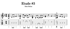 Etude #3 Guitar Score with Tabs