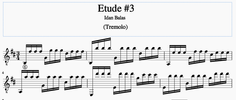 Sheet music: Etude #3 (Tremolo)