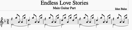 Endless Love stories Guitar SCORE