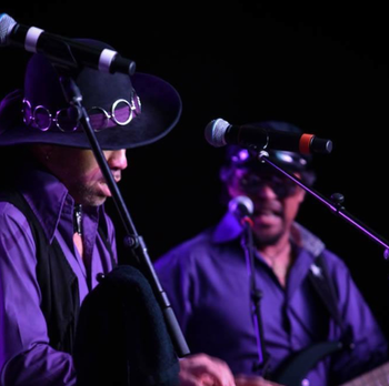 Swang and Blaise Sison of The Family Stone funkin' Prairie Band, Kansas June 2018.
