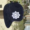 Navy Blue Corduroy Hat