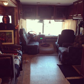 Inside the Gene Simmons bus. Photo by Fernanda Froes-Pruett.
