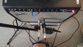 Close Mic recording Treading Bleu with EV 635a and Shure Beta 57...Great amp and player!  Also used CAD E100 at a distance...
