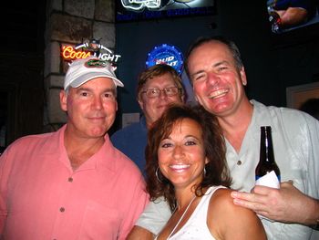 Dallas friends... Drew Werner, Greg "Howdy" Niles, Mike Franklin with friend.
