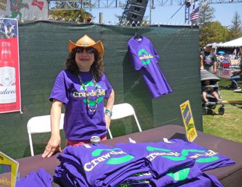 Marilyn at the merch booth
