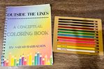 Outside the Lines Coloring Book & Colored Pencils 