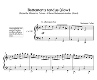 LES POINTES - 4. BATTEMENTS TENDUS (SLOW) - Sheet music PDF