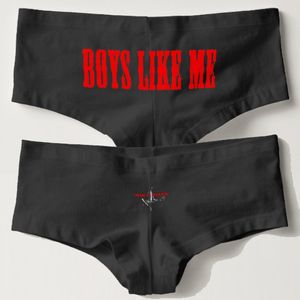 "Boys Like Me" - Girls Panties (Black One Color Only - Mult Sizes Avail)