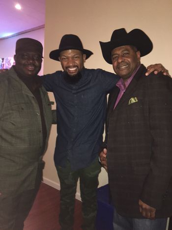 Event Promoter Tony Trott, Hamburger the Comedian, and I at It's Okay to Laugh.
