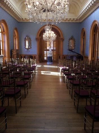The ceremony/reception room. Formerly the art gallery for the Hay family.
