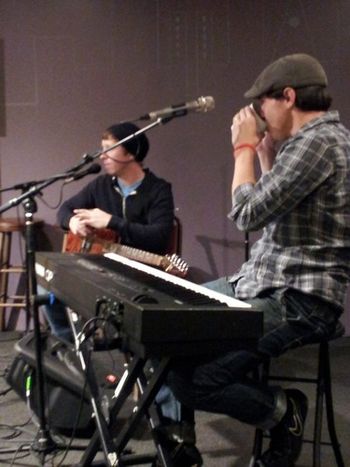 Kurt Scobie with Columbus, OH based singer/songwriter Jared Mahone.
