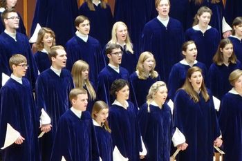 Charlie (front row, far left) with the St. Olaf Choir at Emory University in Atlanta, GA; January 25, 2015.
