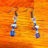 Blue dangle earrings 