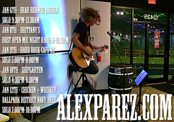 www.alexparez.com/shows Alex The Red Parez aka El Rojo January 2024 Performance Schedule 2 alexparez.com
