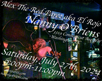Alex The Red Parez aka El Rojo Returns to Nanny O'Briens Irish Pub in Washington, DC! Saturday! July 27th, 2024, 9:00pm-11:00pm! alexparez.com