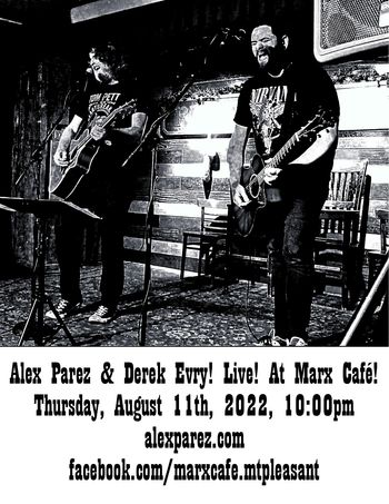 www.alexparez.com Alex Parez and Derek Evry Return to Marx Cafe in Washington, DC! Thursday, August 11th, 2022 10:00pm
