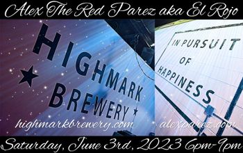 www.alexparez.com Alex The Red Parez aka El Rojo returns to Highmark Brewery in Fredericksburg, VA! Saturday, June 3rd, 2023!  6:00pm-9:00pm!
