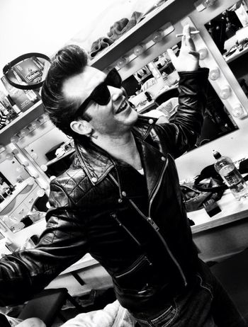 Michael back stage as Kenickie in The Court Theatre Christchurch's Summer Season of 'Grease'
