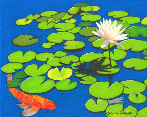 Lilies and Koi by Ben Beckendorf