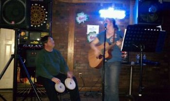 Jamming with Dad.  Photo credit:  Stephanie Zimmerman
