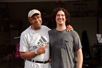 Master Drummer Clyde Lucas and Chris Colby after second day of recording.
