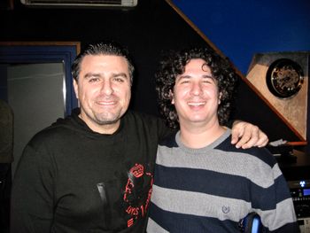 Hadii Sharara (producer extraordinaire) & Chris Colby in the studio - Beirut, Lebanon
