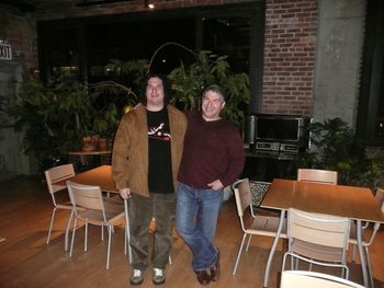 Chris Colby with Mastering Engineer Steve Fallone - Mastering the "Begin" album at Sterling Sound, New York
