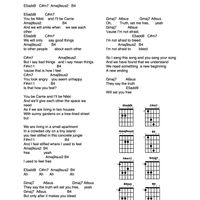 Nikki and Carrie - Lyrics with Chords as Sandy Plays Them