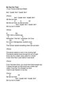 My Feet Are Tired - Lyrics with Chords in Bm