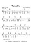 "We Are One" - Lead Sheet with Guitar Chords