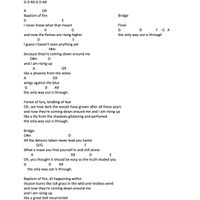 Baptism of Fire by Julie Snow - Lyrics with Chords