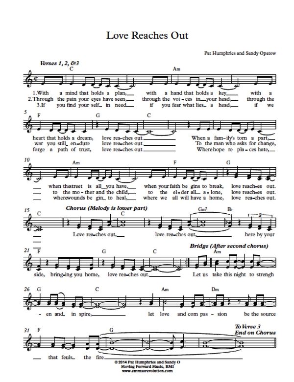 Love Reaches Out Sheet Music (Download)