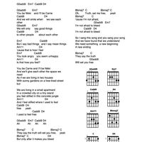 Nikki and Carrie - Lyrics with Chords in G