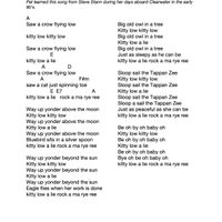 Kitty Low - Lyrics with Chords in A