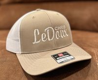 Chris LeDoux White Script Tan Hat