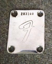 1969 Fender telecaster neck plate 