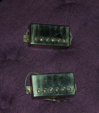 1959 Gibson PAF pickup set   Zebra w/  Gold Covers 
