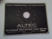 Altec face plate for 604 E