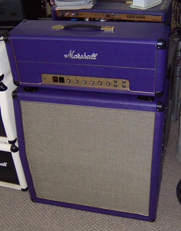 1976 Marshall 50 Watt Head & 4x12 purple tolex - Axeshop