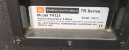 JBL TR 125 PA SPEAKERS
