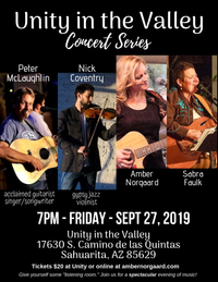 Amber & Sabra Unity Concert Featuring Nick Coventry & Peter McLaughlin