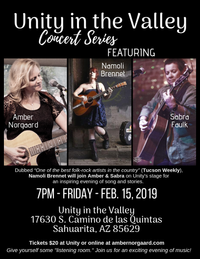 Unity Concert Series Featuring Amber, Sabra and Special Guest Namoli Brennet!