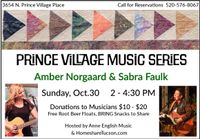 Prince Village Music Series - House Concert w/ Amber Norgaard & Sabra Faulk!