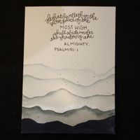 ART + INK //blue mountains - Psalm 91:1//